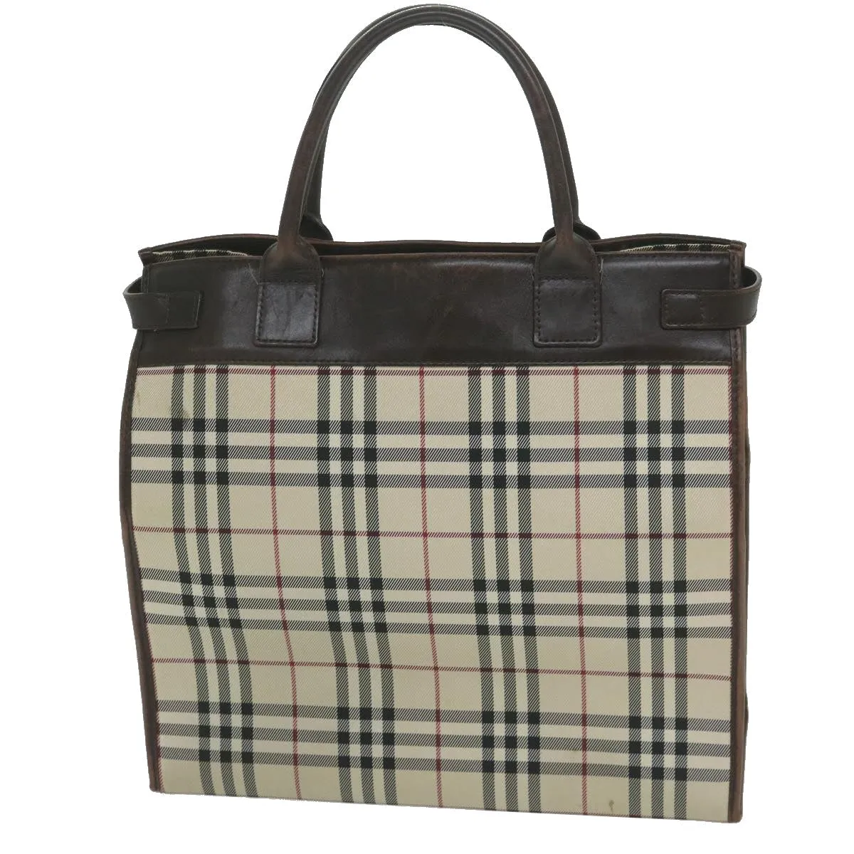 BURBERRY Nova Check Shoulder Bag Nylon Canvas Beige 60156