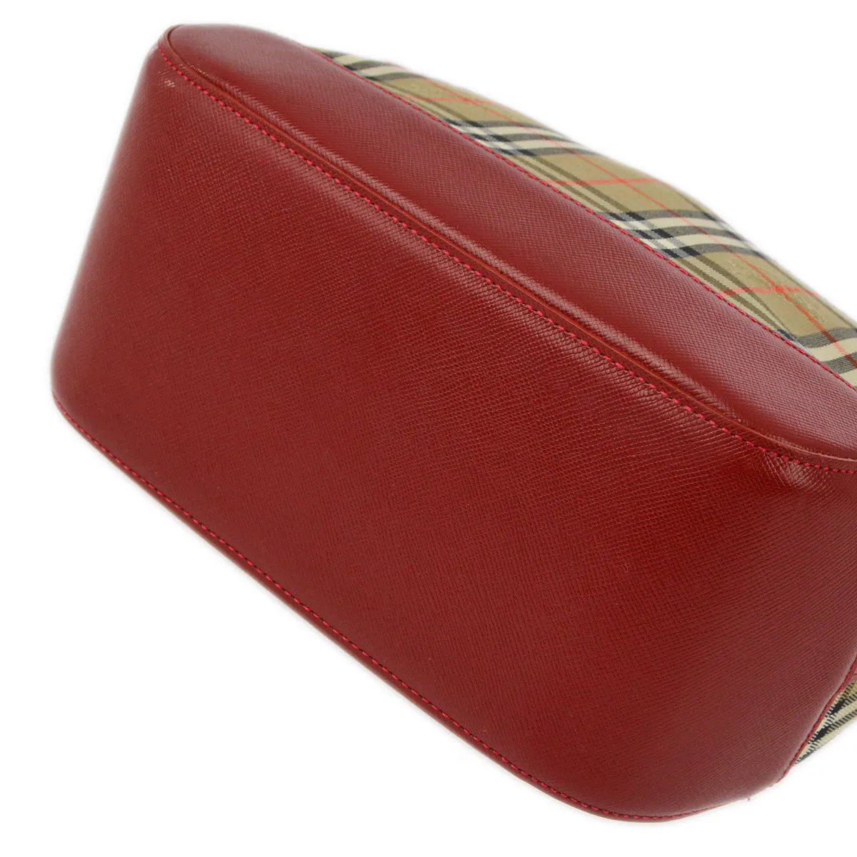 Burberry Red Beige House Check Handbag