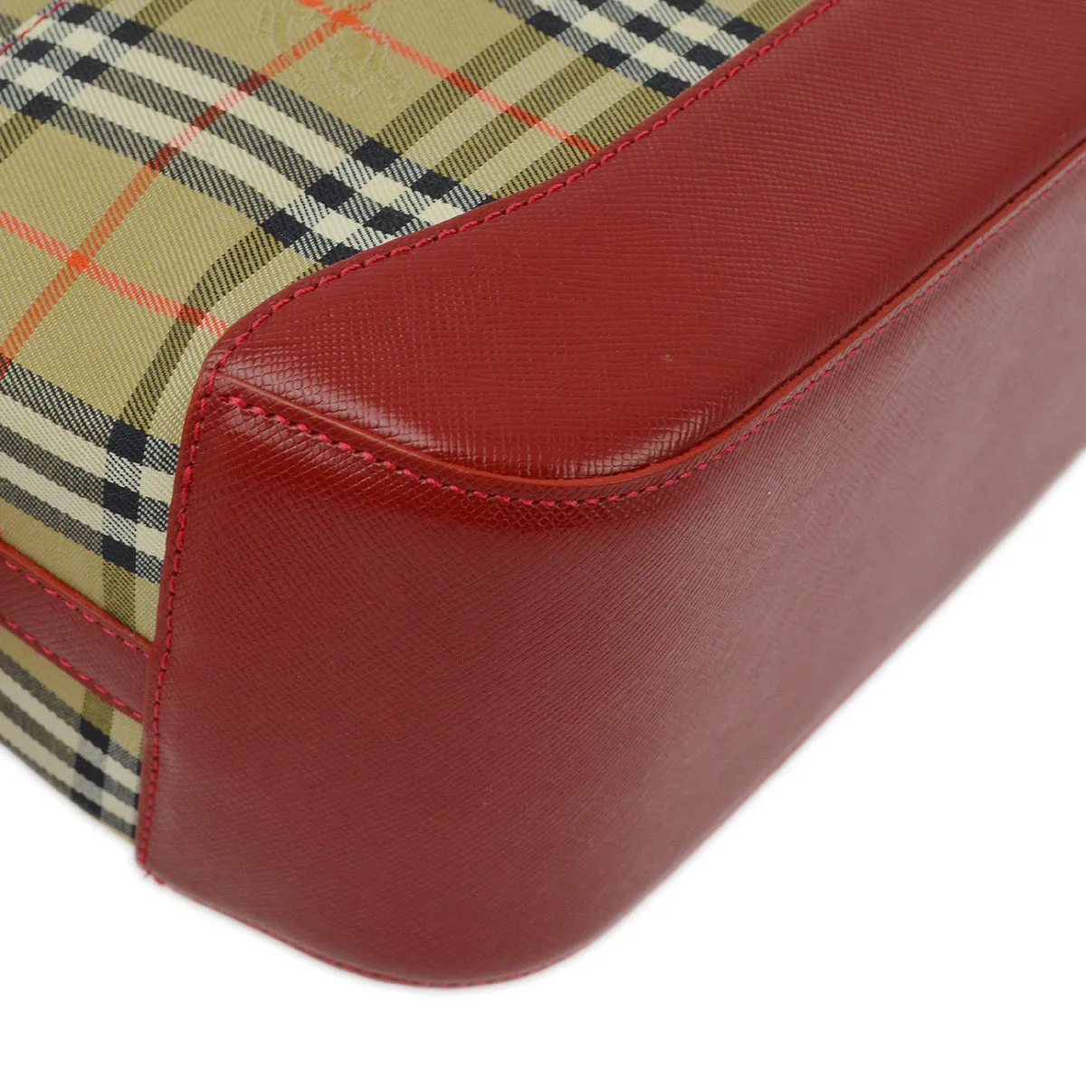 Burberry Red Beige House Check Handbag