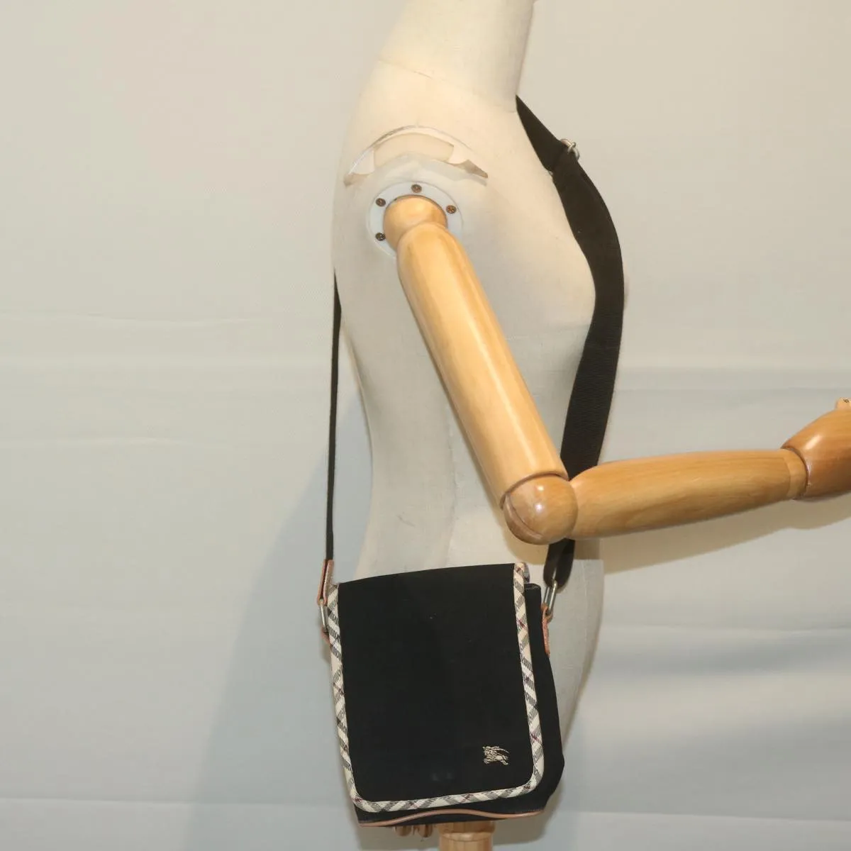 BURBERRY Shoulder Bag Canvas Black ac2624