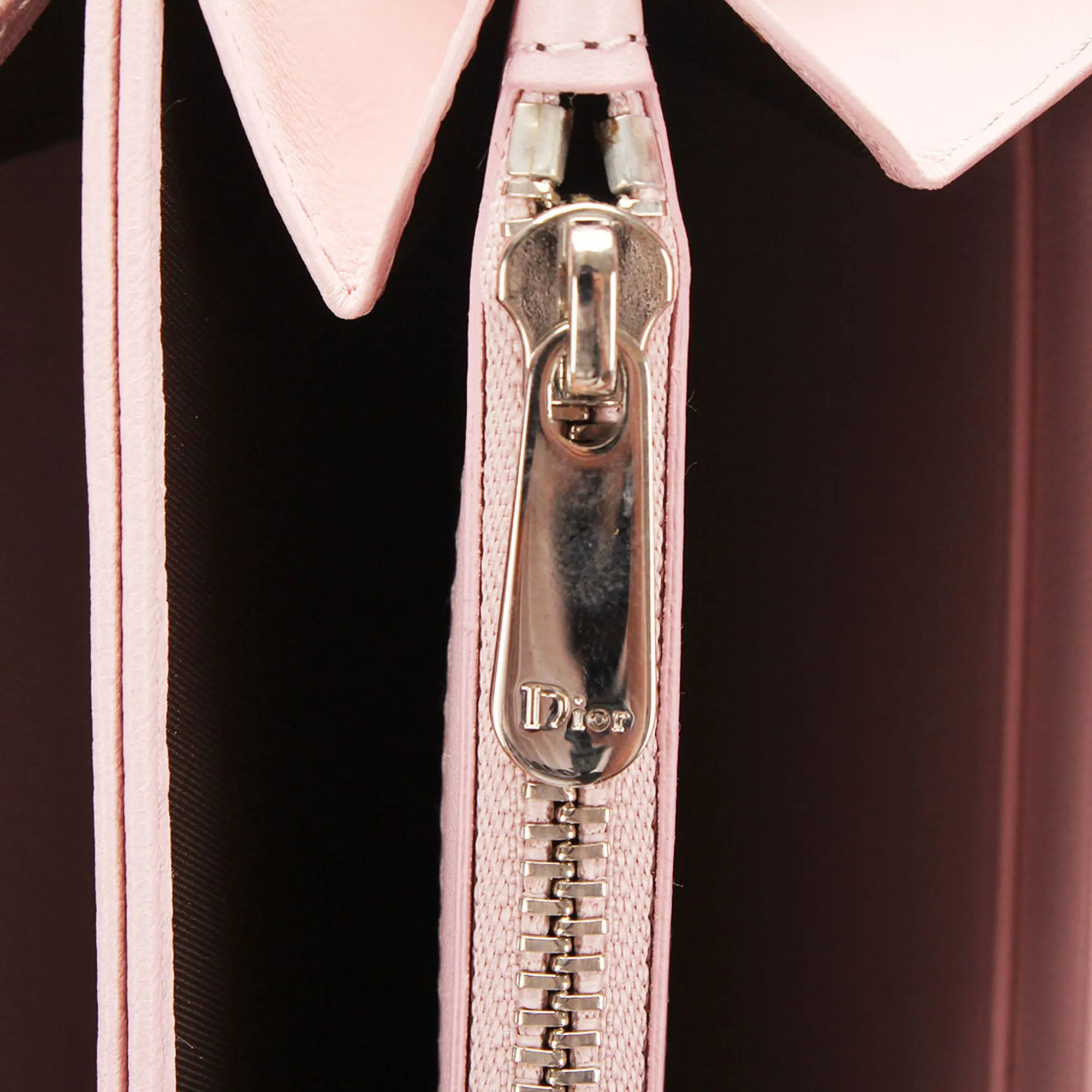 Cannage Patent Leather Wallet Pink