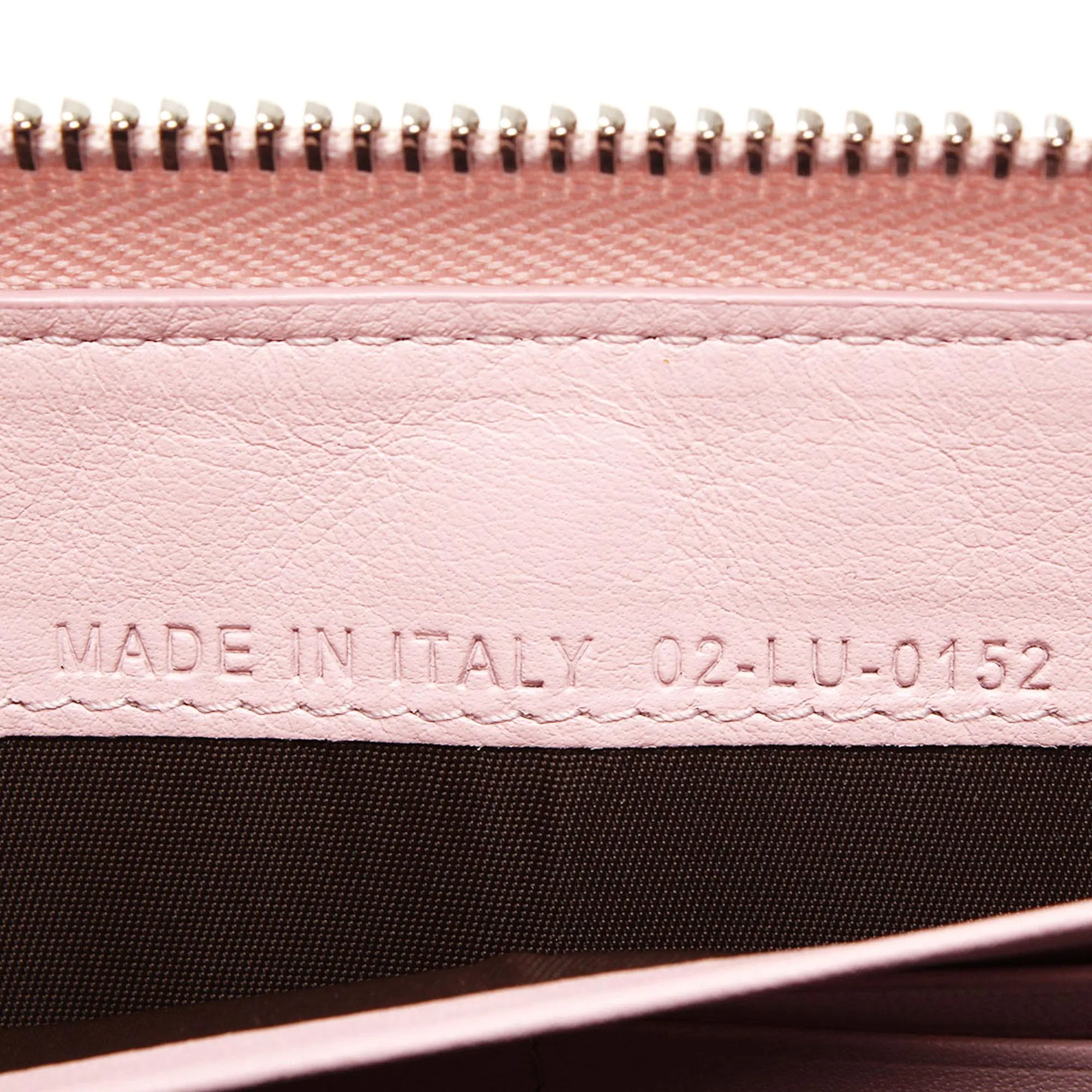Cannage Patent Leather Wallet Pink