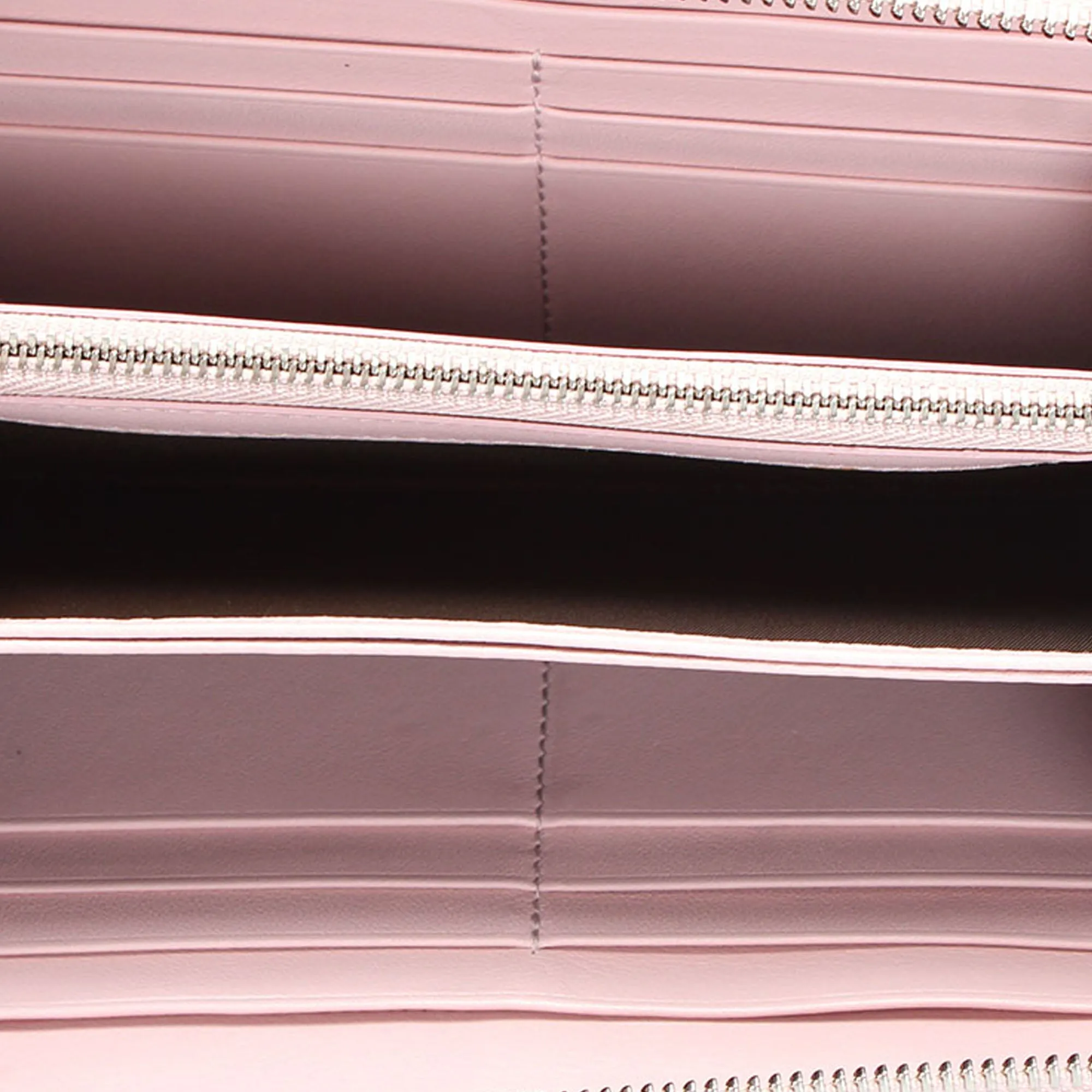 Cannage Patent Leather Wallet Pink