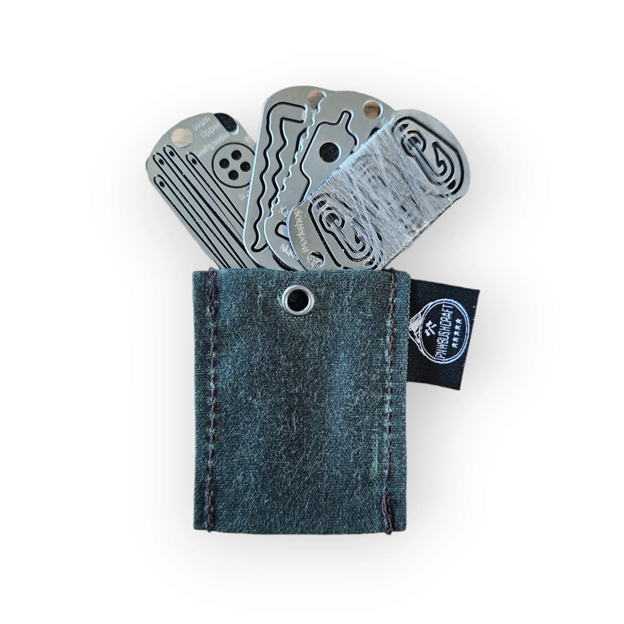 Canvas EDC Necklace Pouch : Small EDC Pouch for Dog Tag Tin, and Cards
