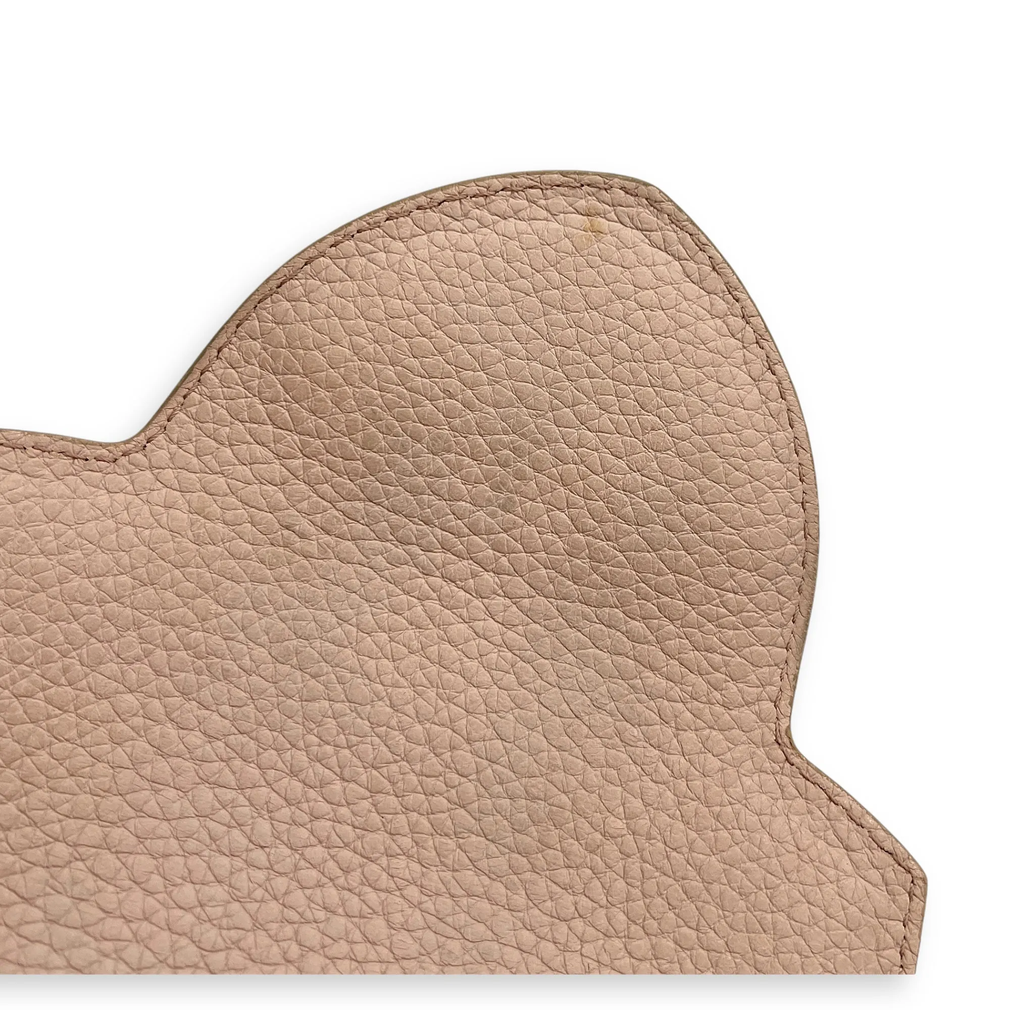 Capucines MM Pink Top Handle Bag in Calfskin, Gold hardware