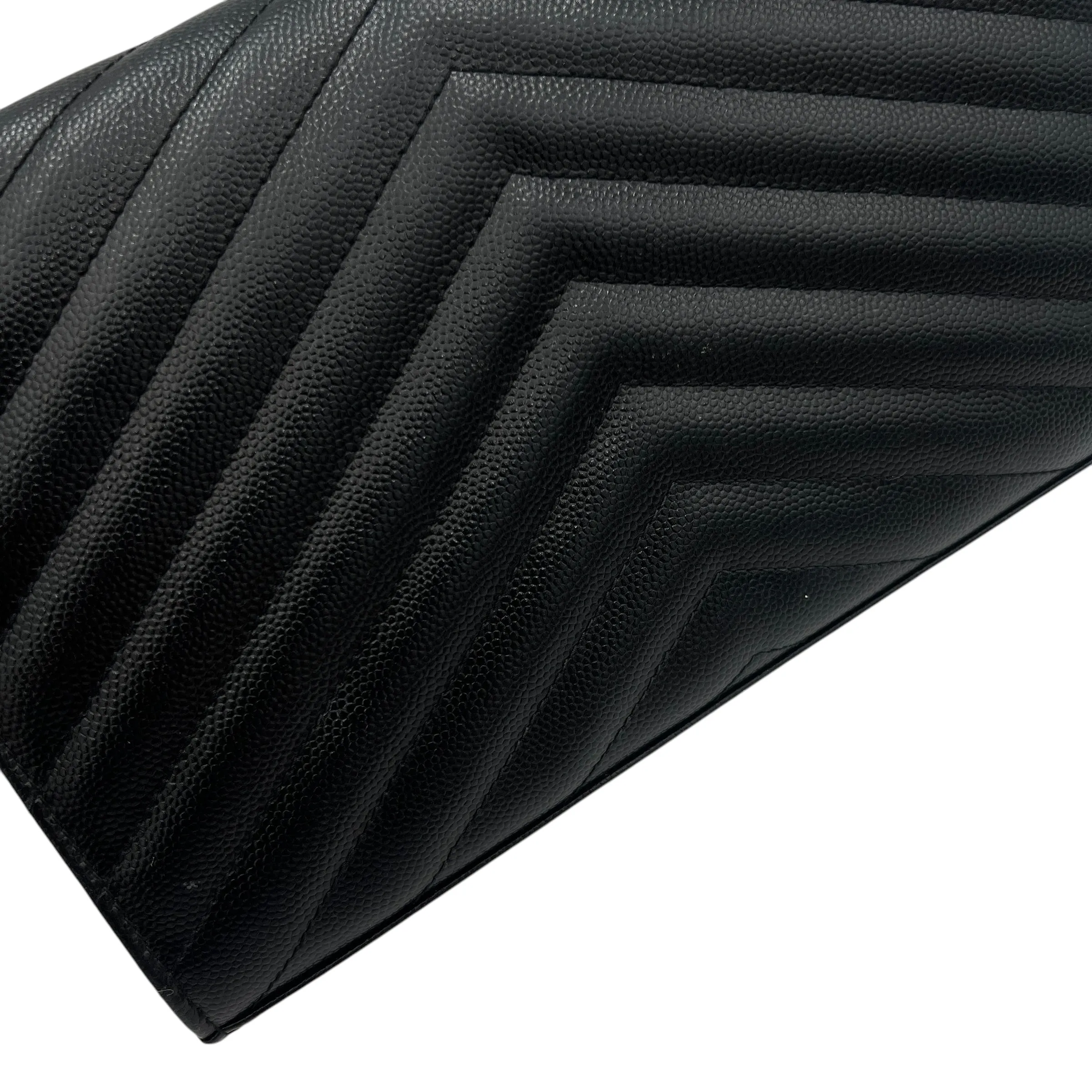 Cassandre Wallet On Chain Black in Calfskin, Lacquered Metal hardware