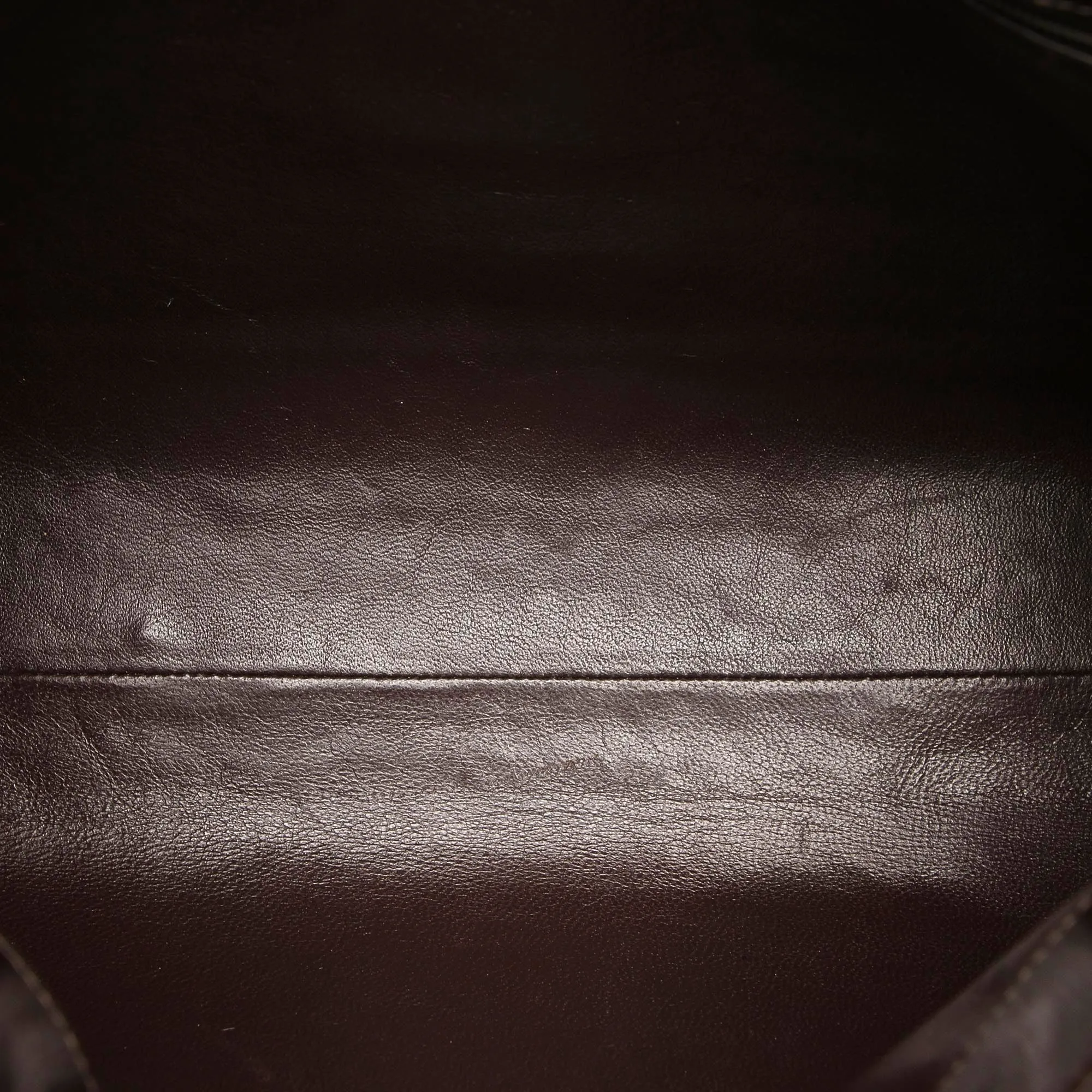 CC Chain Patent Leather Shoulder Bag Brown