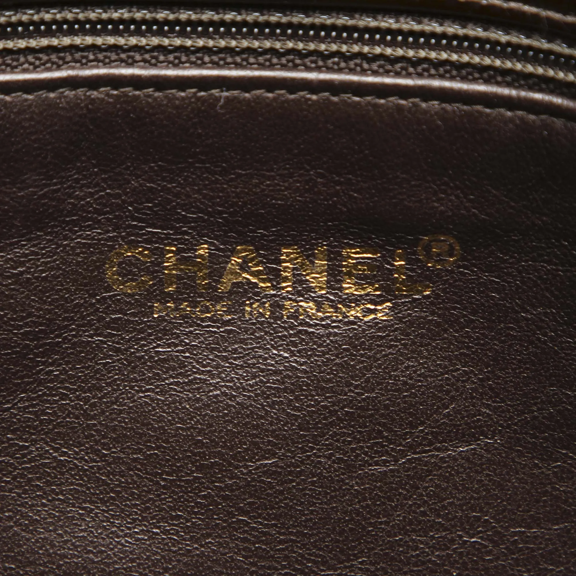 CC Chain Patent Leather Shoulder Bag Brown