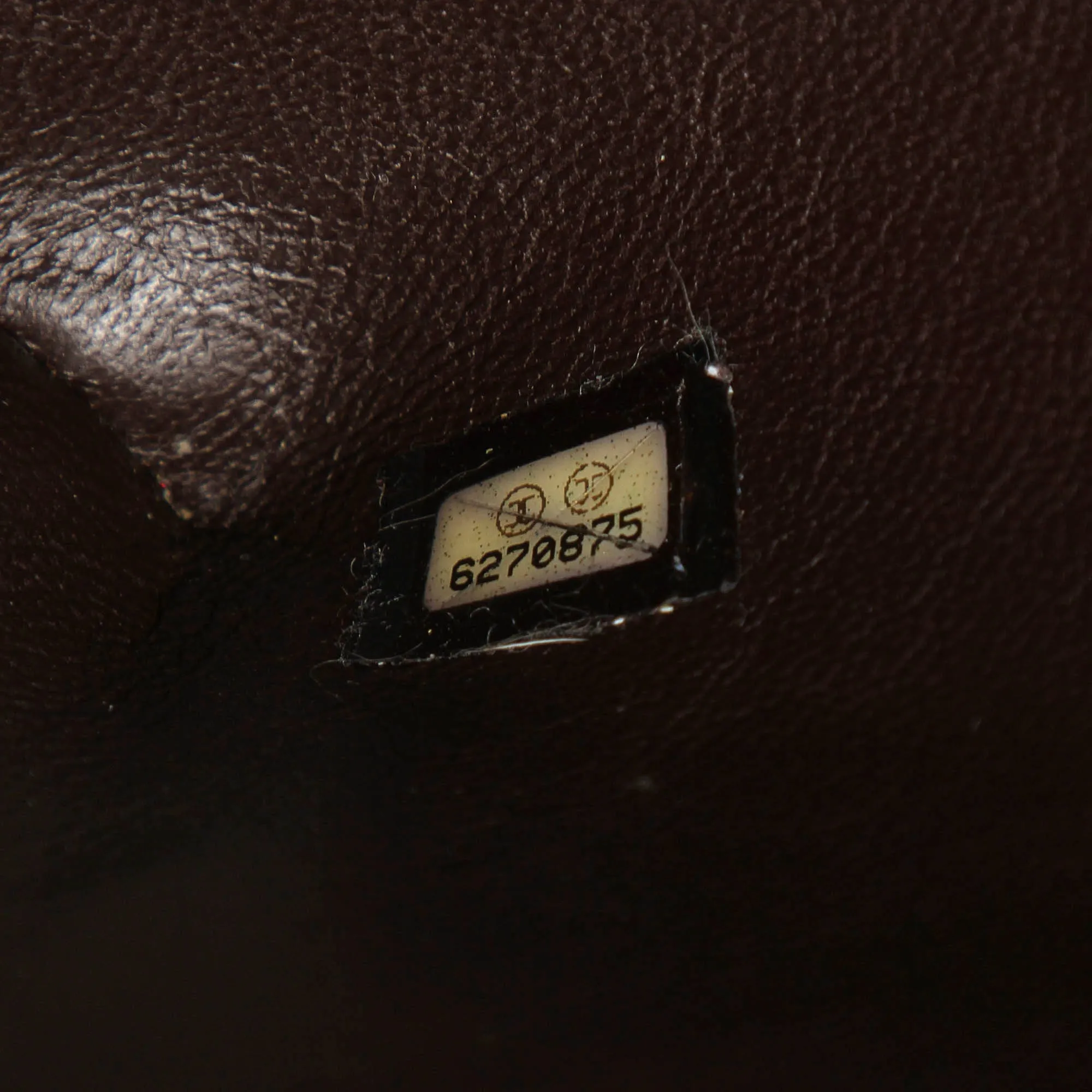 CC Chain Patent Leather Shoulder Bag Brown