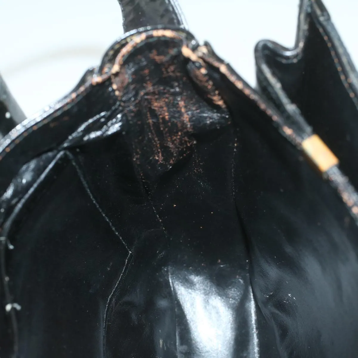 CELINE C Macadam Canvas Horse Carriage Shoulder Bag Black bs8998
