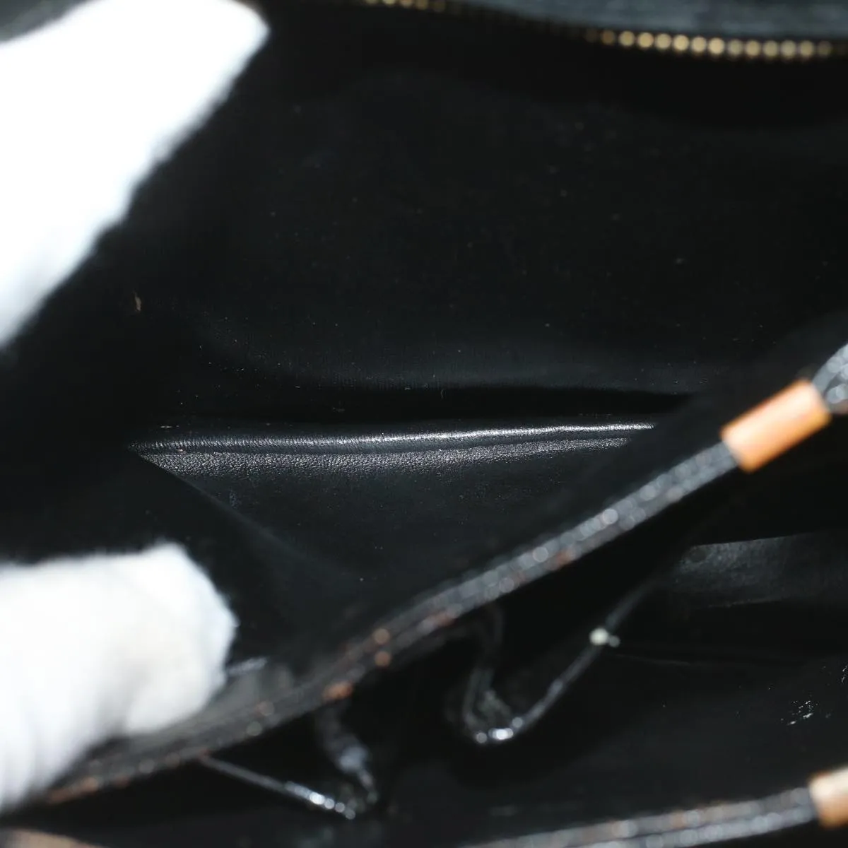 CELINE C Macadam Canvas Horse Carriage Shoulder Bag Black bs8998