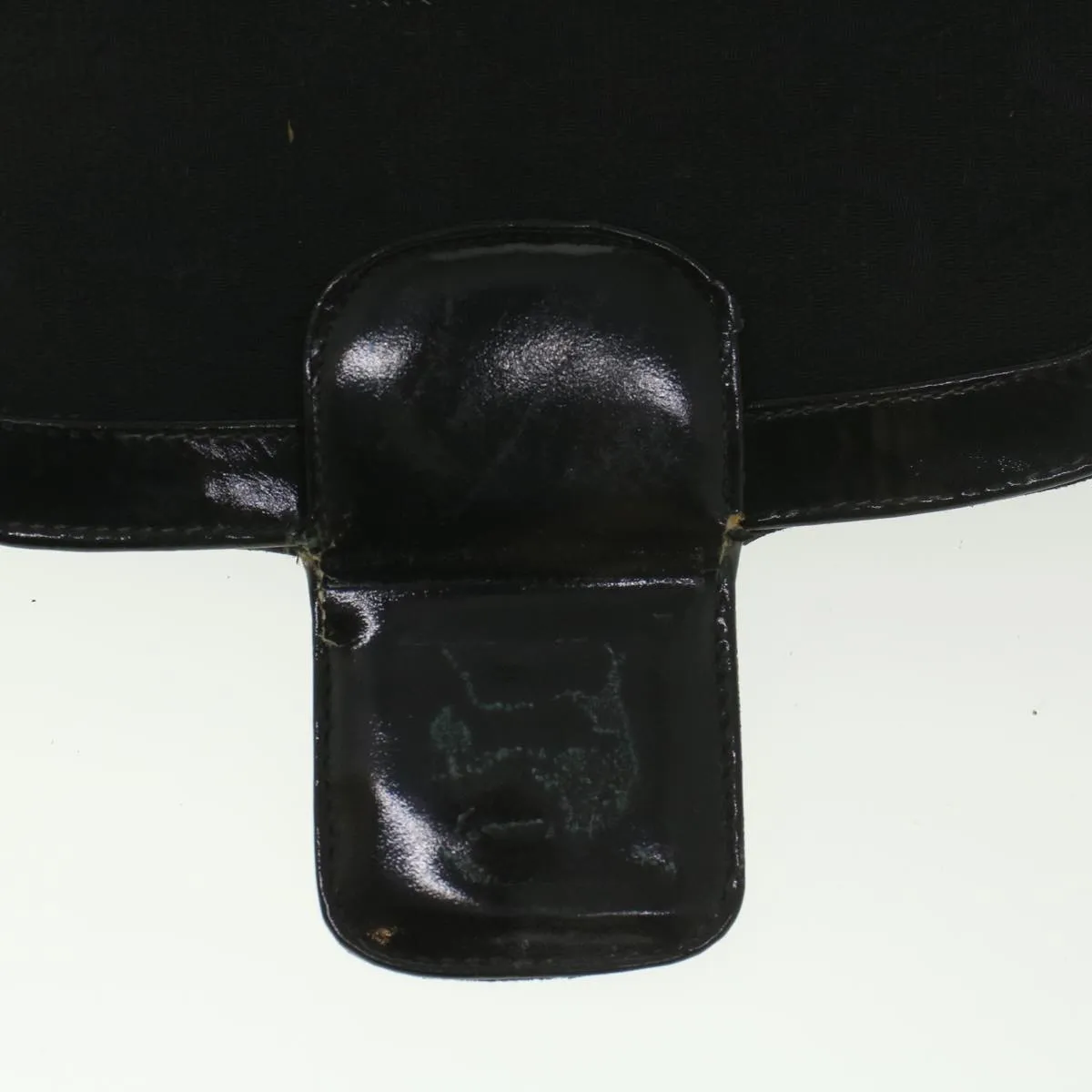 CELINE C Macadam Canvas Horse Carriage Shoulder Bag Black bs8998