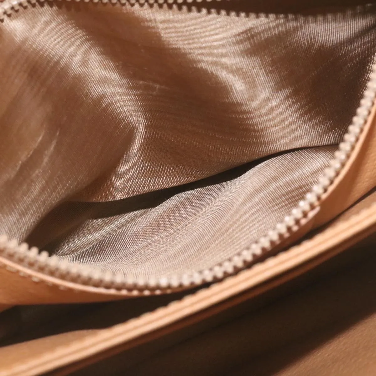 CELINE Macadam Canvas Shoulder Bag PVC Leather Beige am2173g