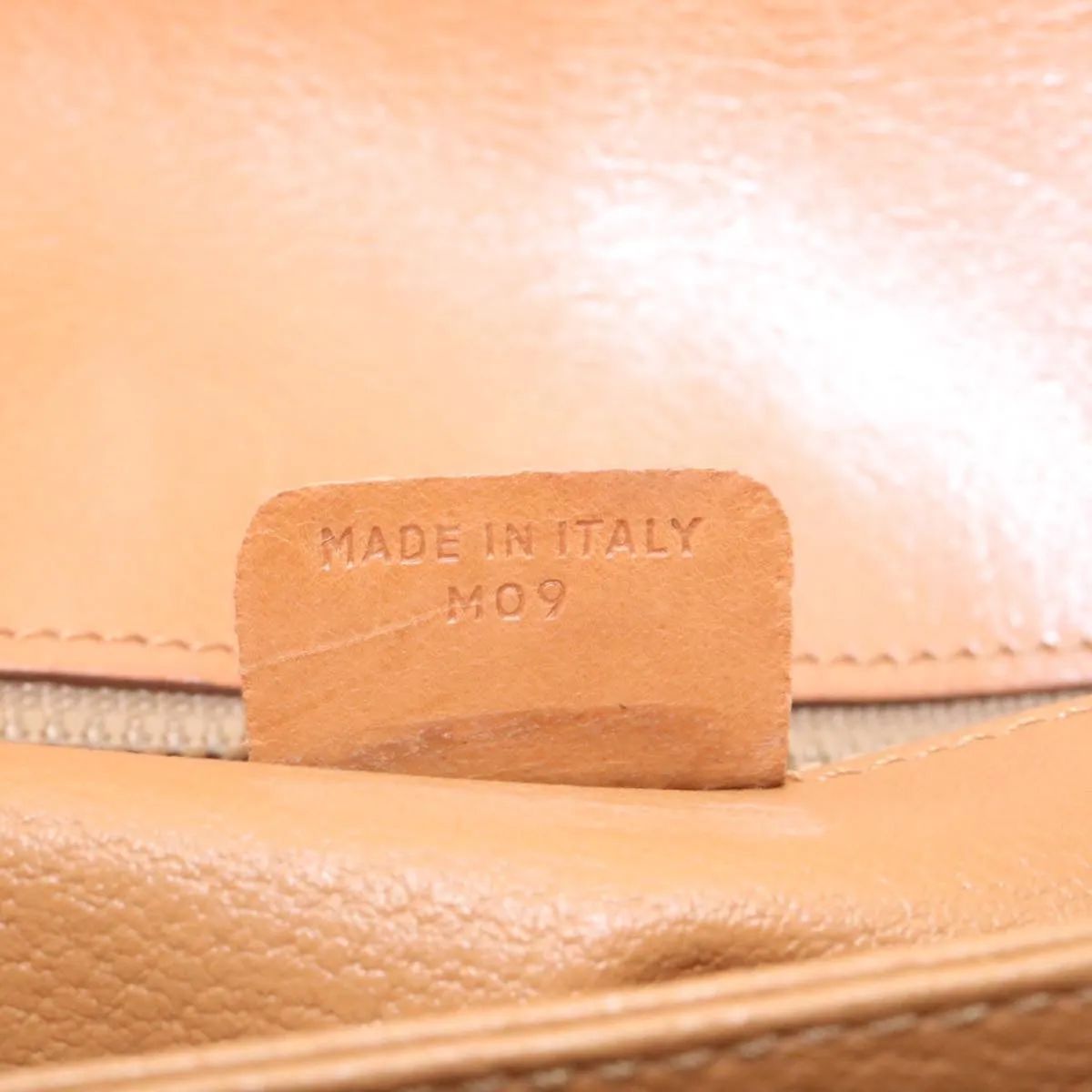 CELINE Macadam Canvas Shoulder Bag PVC Leather Beige am2173g
