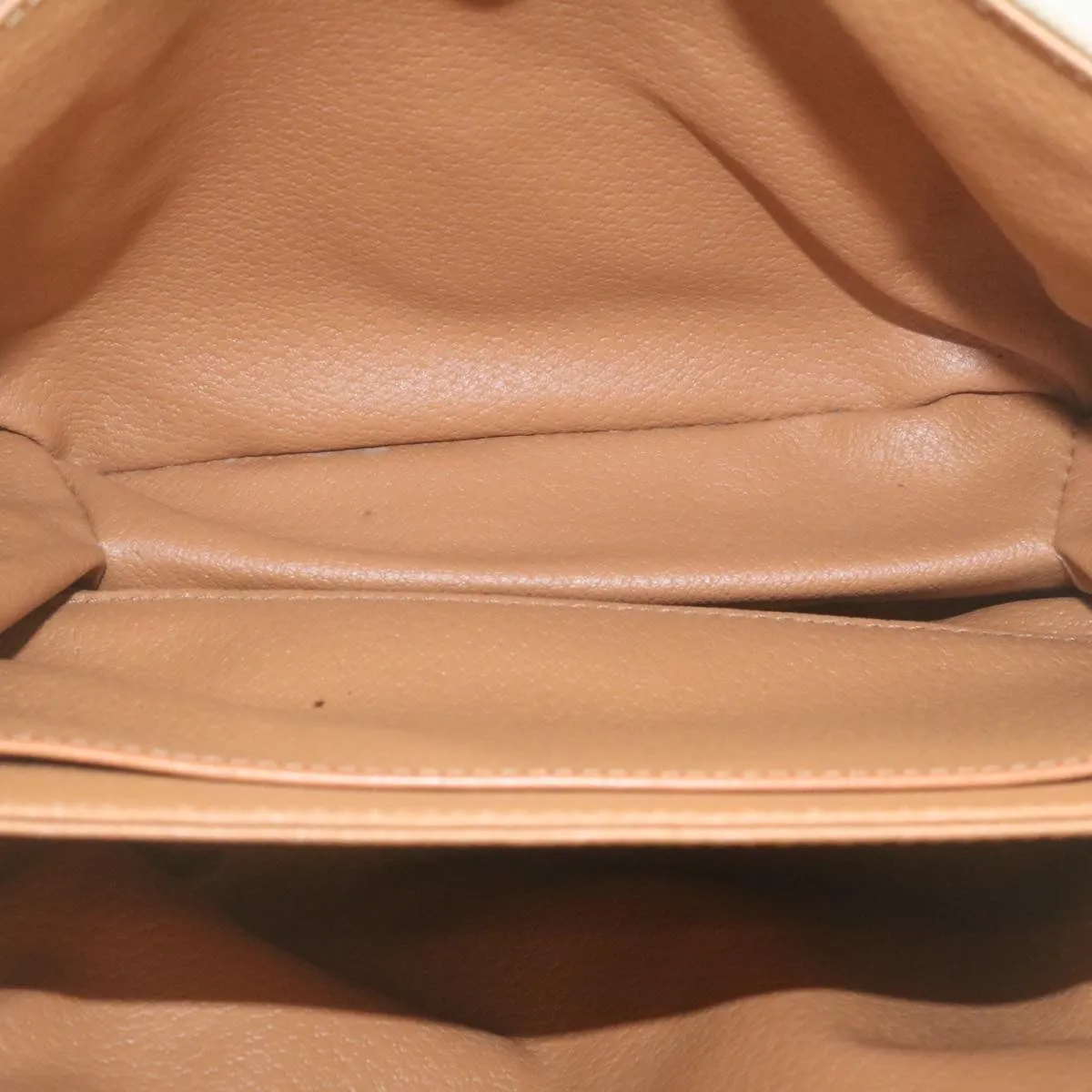 CELINE Macadam Canvas Shoulder Bag PVC Leather Beige am2173g