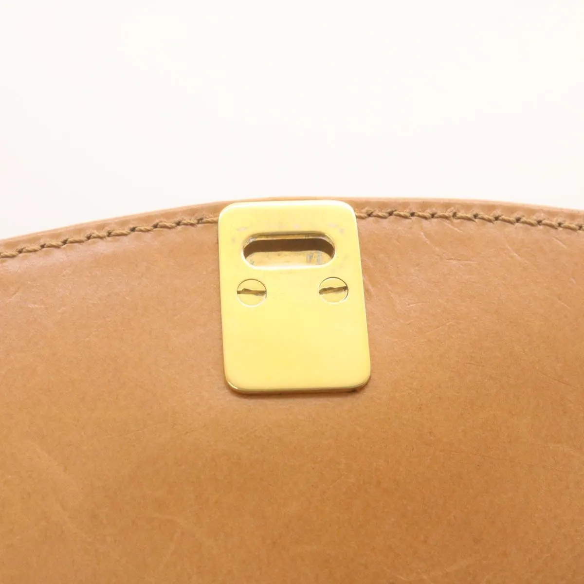 CELINE Macadam Canvas Shoulder Bag PVC Leather Beige am2173g