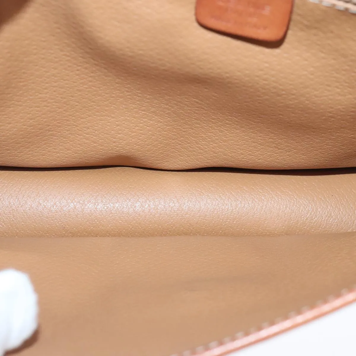 CELINE Macadam Canvas Shoulder Bag PVC Leather Brown 103442