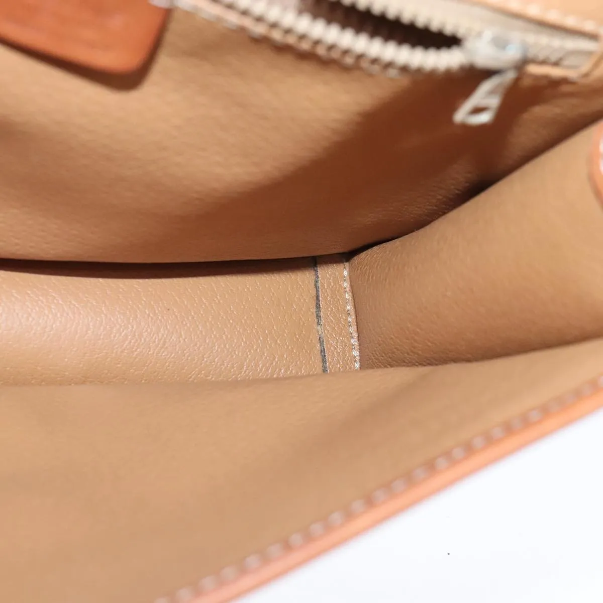 CELINE Macadam Canvas Shoulder Bag PVC Leather Brown 103442