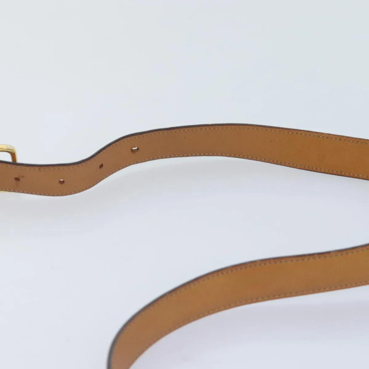 CELINE Macadam Canvas Shoulder Bag PVC Leather Brown 90950