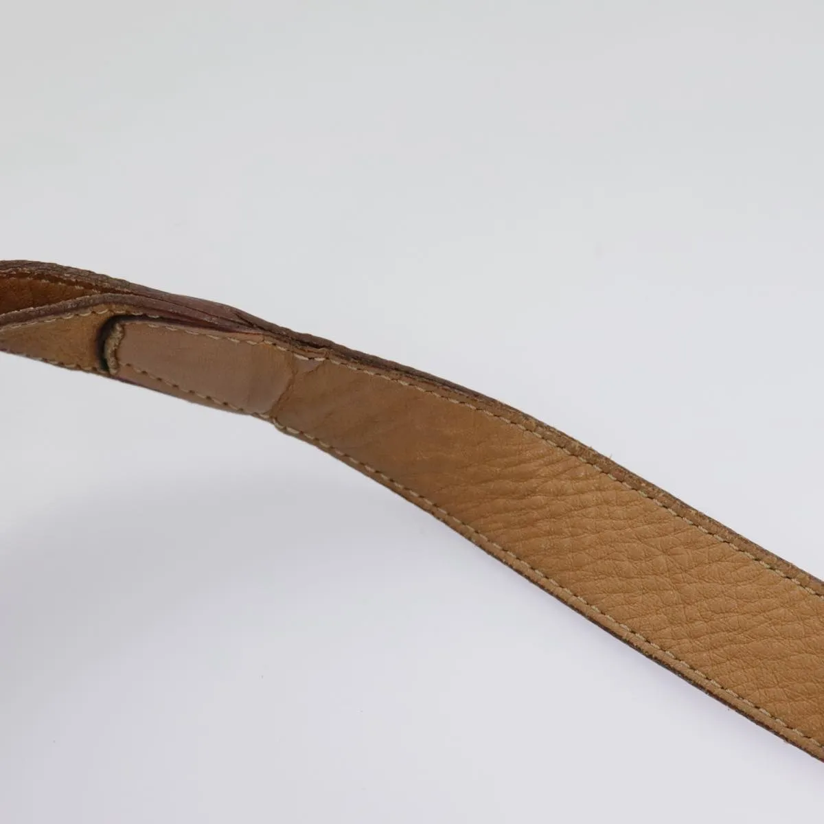 CELINE Macadam Canvas Shoulder Bag PVC Leather Brown Gold 96924