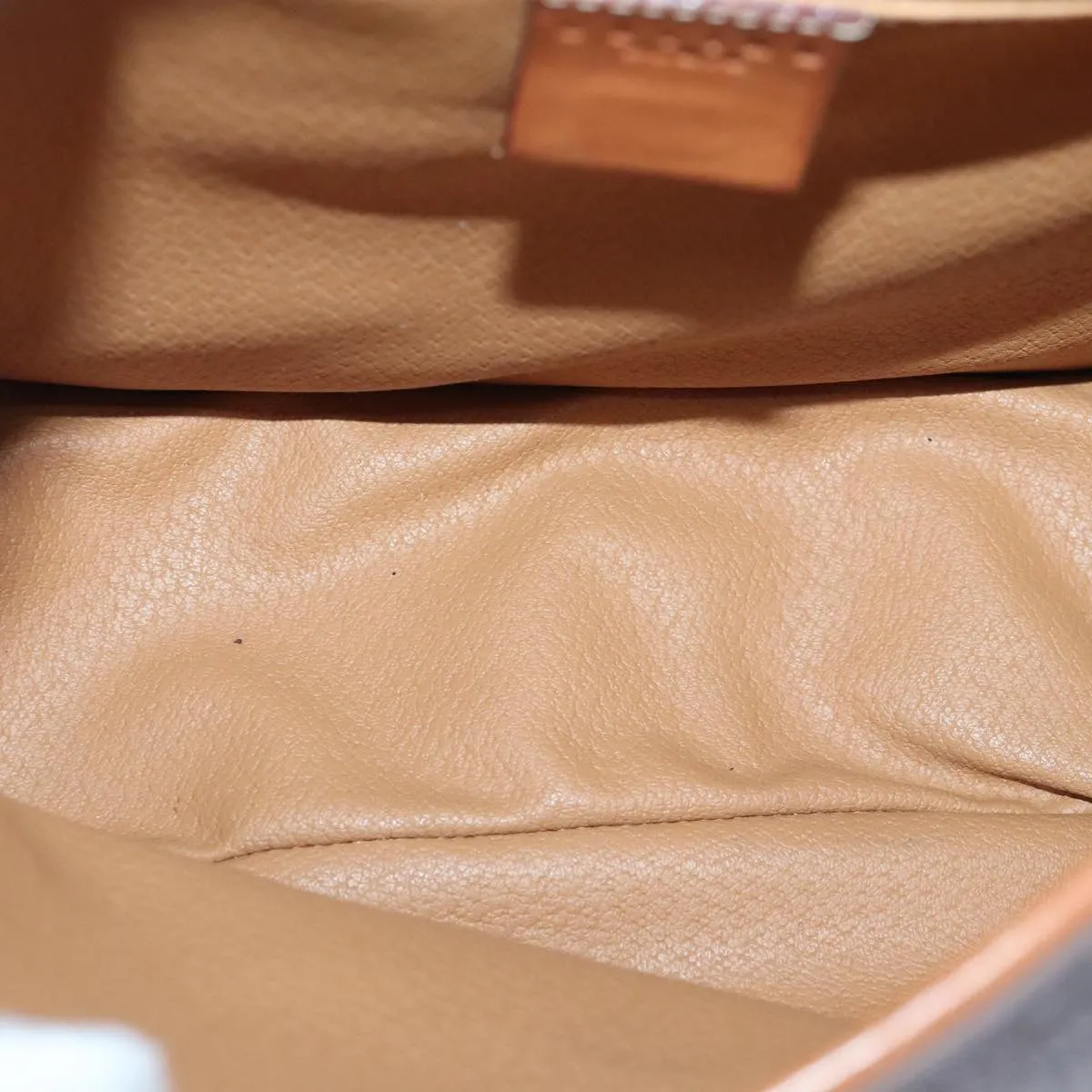 CELINE Macadam Canvas Shoulder Bag PVC Leather Brown Gold ep5894