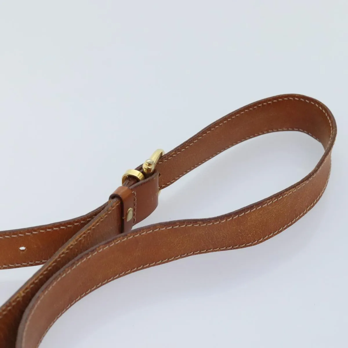 CELINE Macadam Canvas Shoulder Bag PVC Leather Brown Gold ep5894