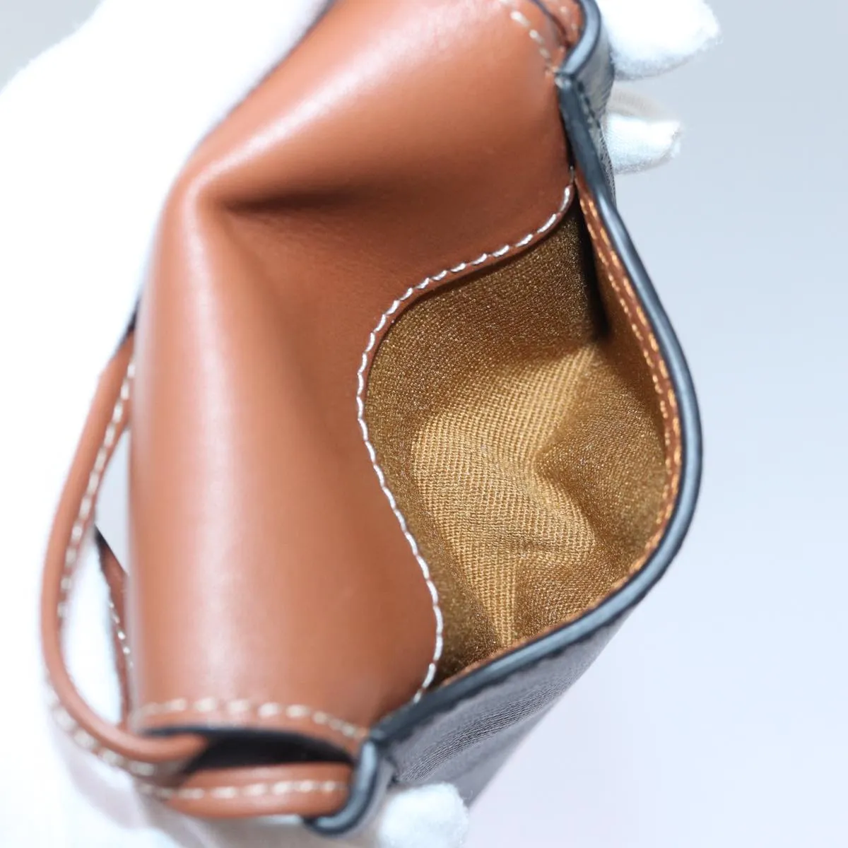 CELINE Phone case Macadam Canvas PVC Leather Black Brown ar12461