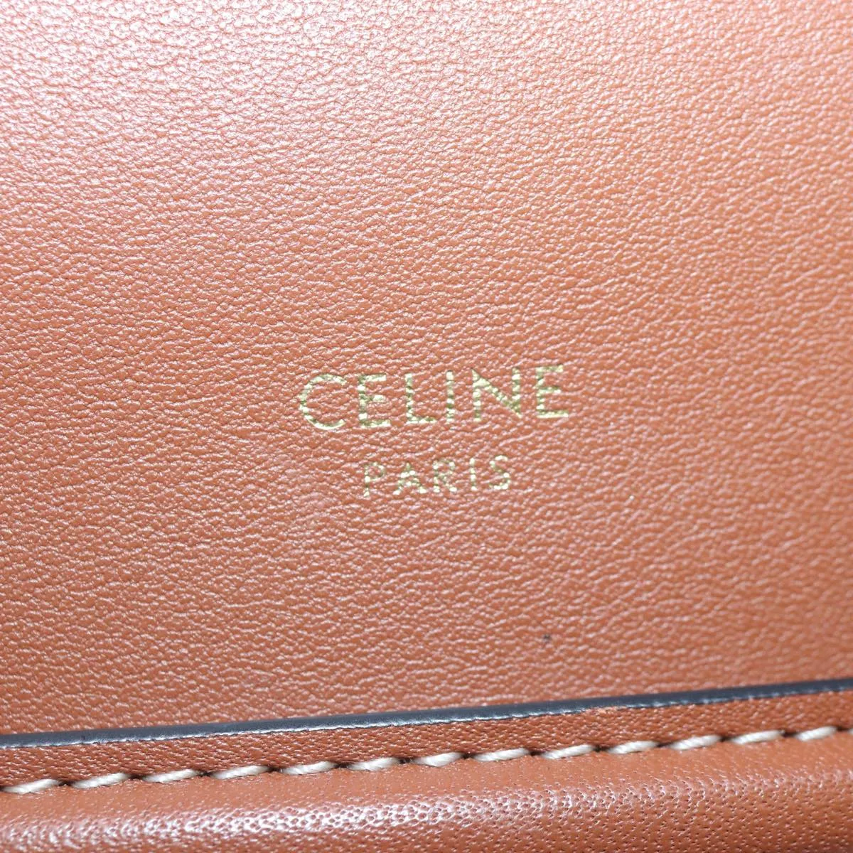 CELINE Phone case Macadam Canvas PVC Leather Black Brown ar12461