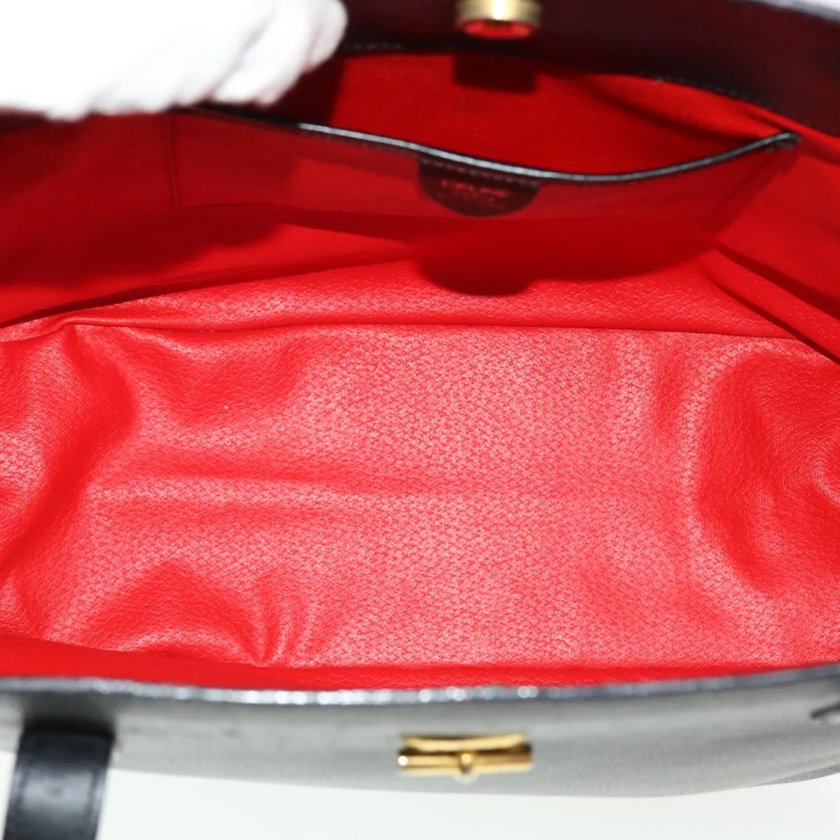 CELINE Shoulder Bag Leather Black fm2285