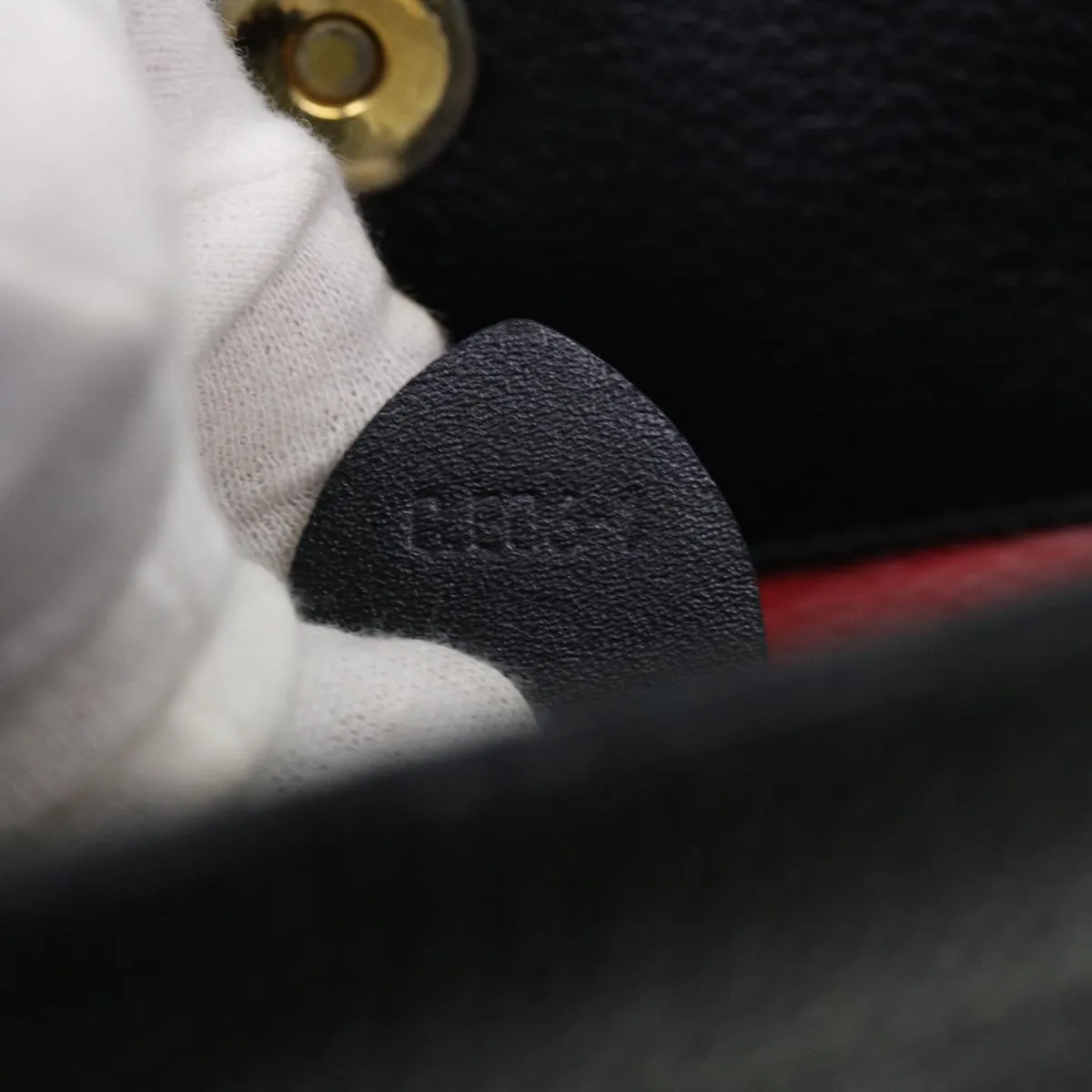 CELINE Shoulder Bag Leather Black fm2285