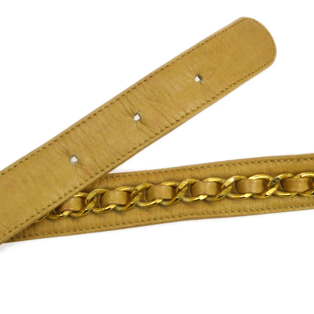 CHANEL 1980s Cosmoline Belt Bag Beige Lambskin #70