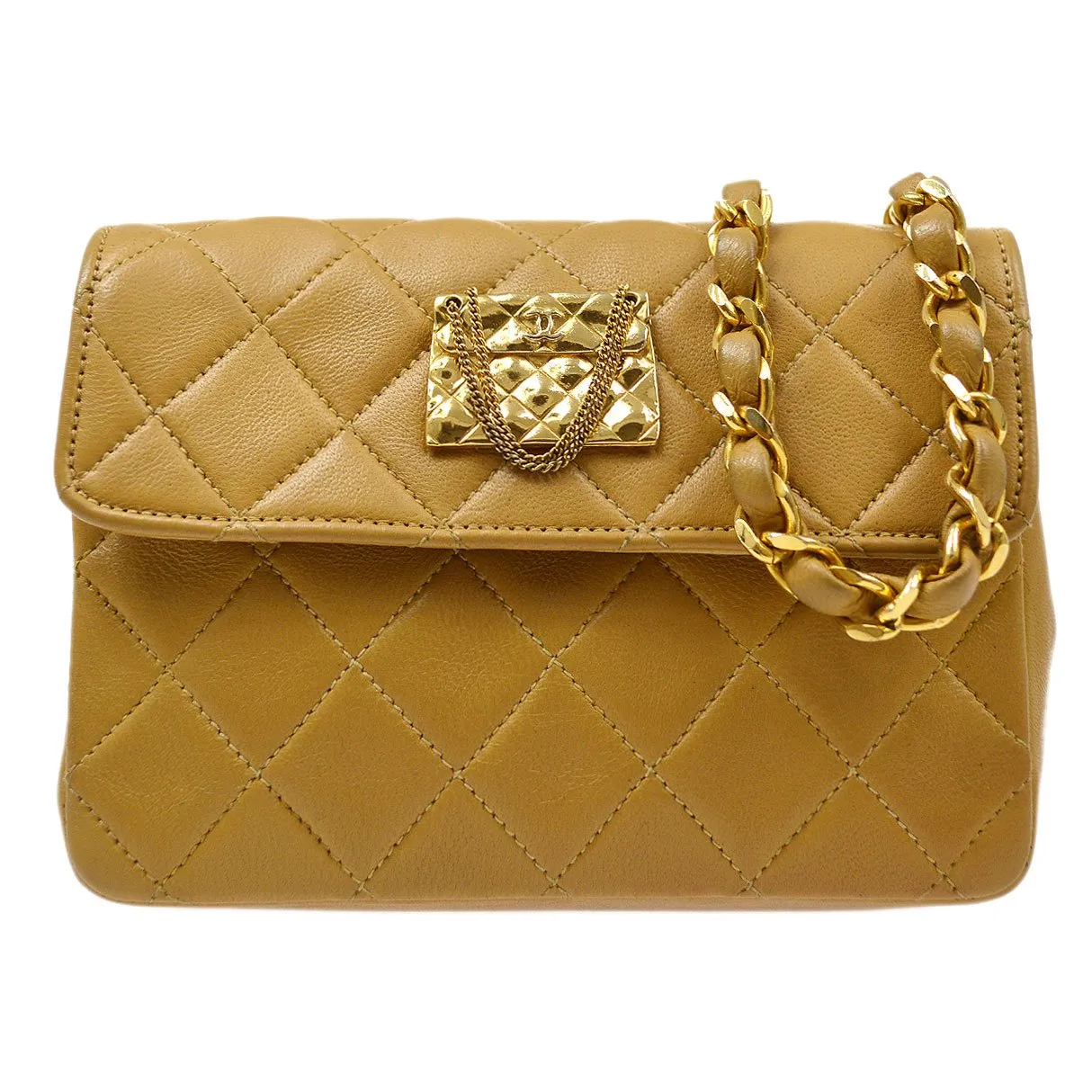 Chanel 1986-1988 Bag Charm Straight Flap Micro
