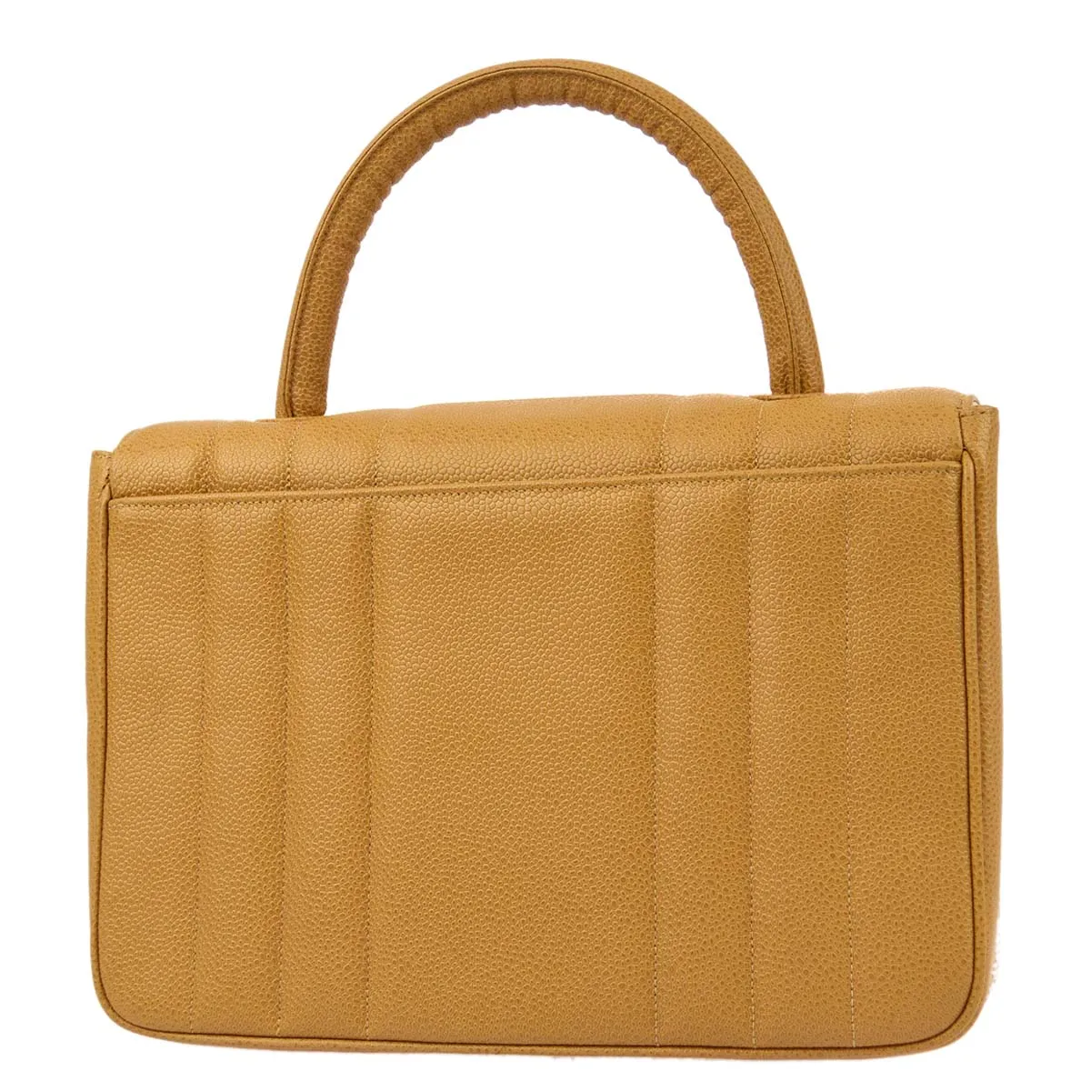 Chanel 1994-1996 Beige Caviar Mademoiselle Handbag