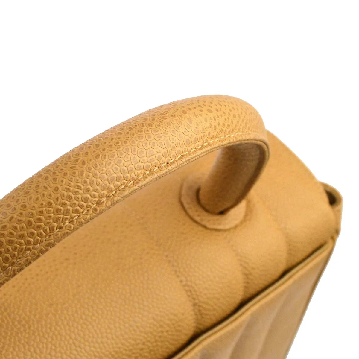 Chanel 1994-1996 Beige Caviar Mademoiselle Handbag