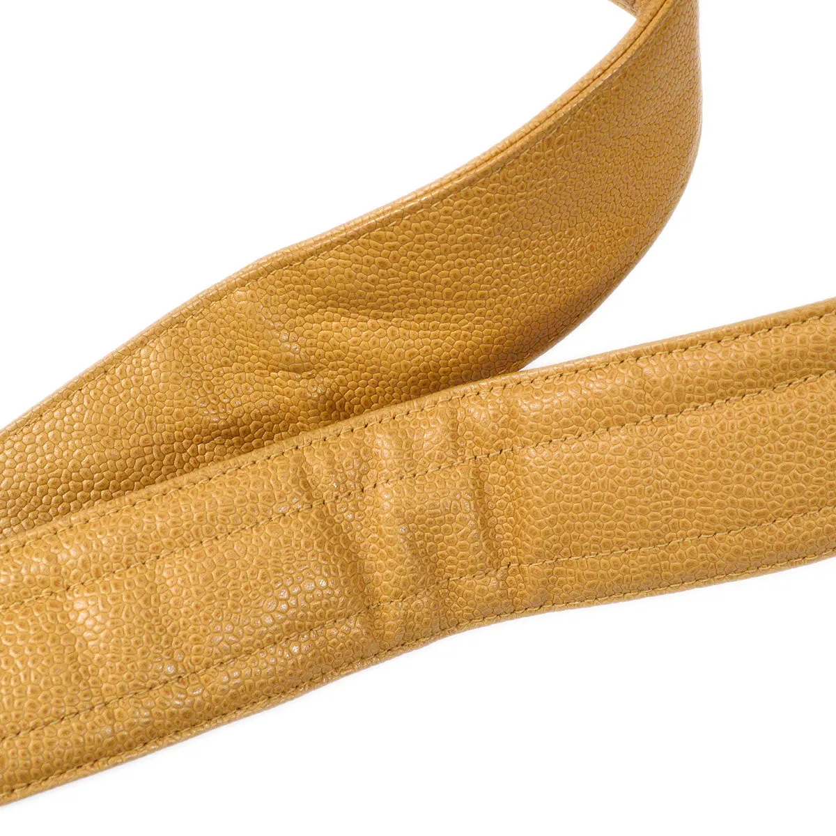 CHANEL 1994-1996 Diagonal Pocket Camera Bag Jumbo Beige Caviar