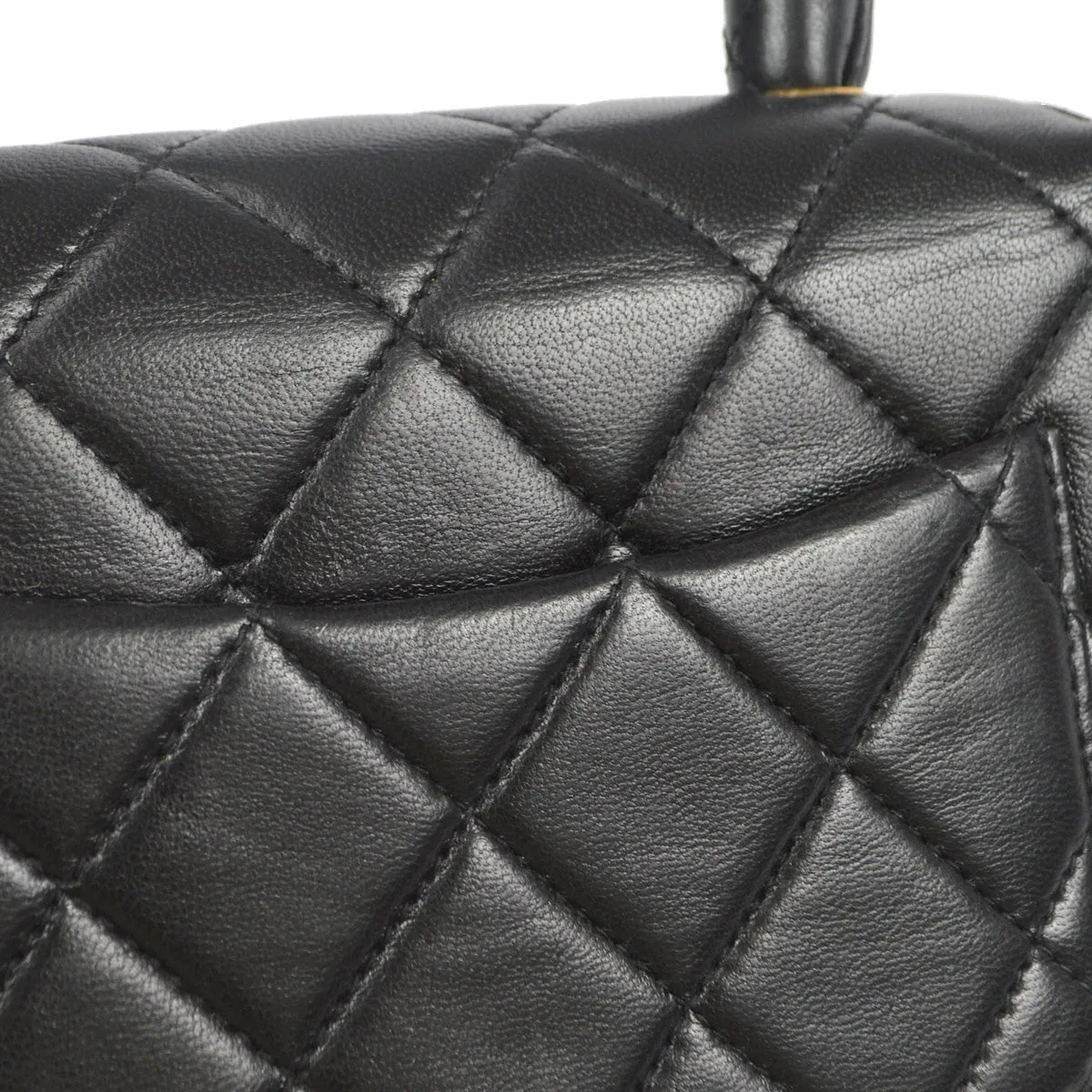 Chanel 1994 Classic Flap Handbag Micro Black Lambskin