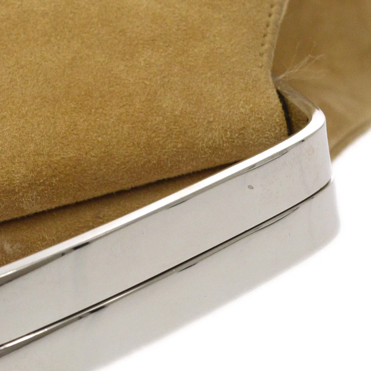 CHANEL 1997-1999 Beige Suede Evening Bag