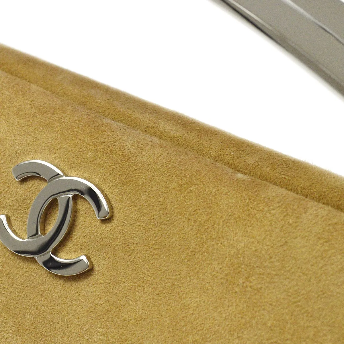 CHANEL 1997-1999 Beige Suede Evening Bag