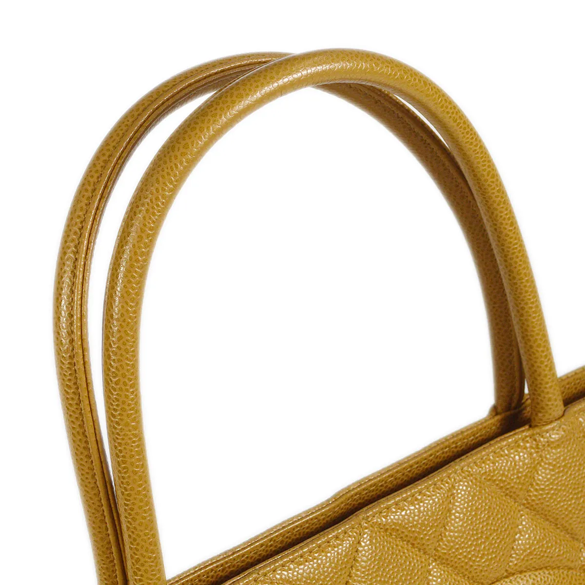 Chanel 2000-2001 Medallion Tote Beige Caviar