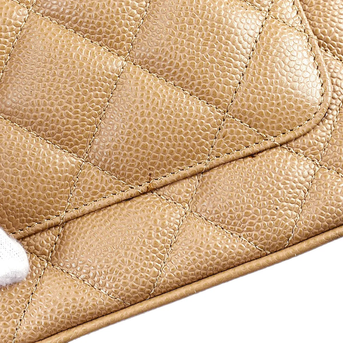 Chanel 2001-2003 Medallion Tote Beige Caviar