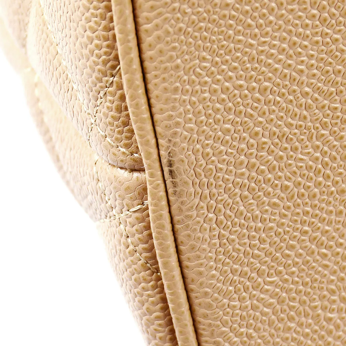 Chanel 2001-2003 Medallion Tote Beige Caviar
