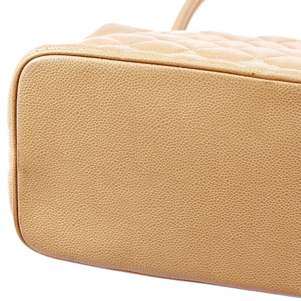 Chanel 2001-2003 Medallion Tote Beige Caviar