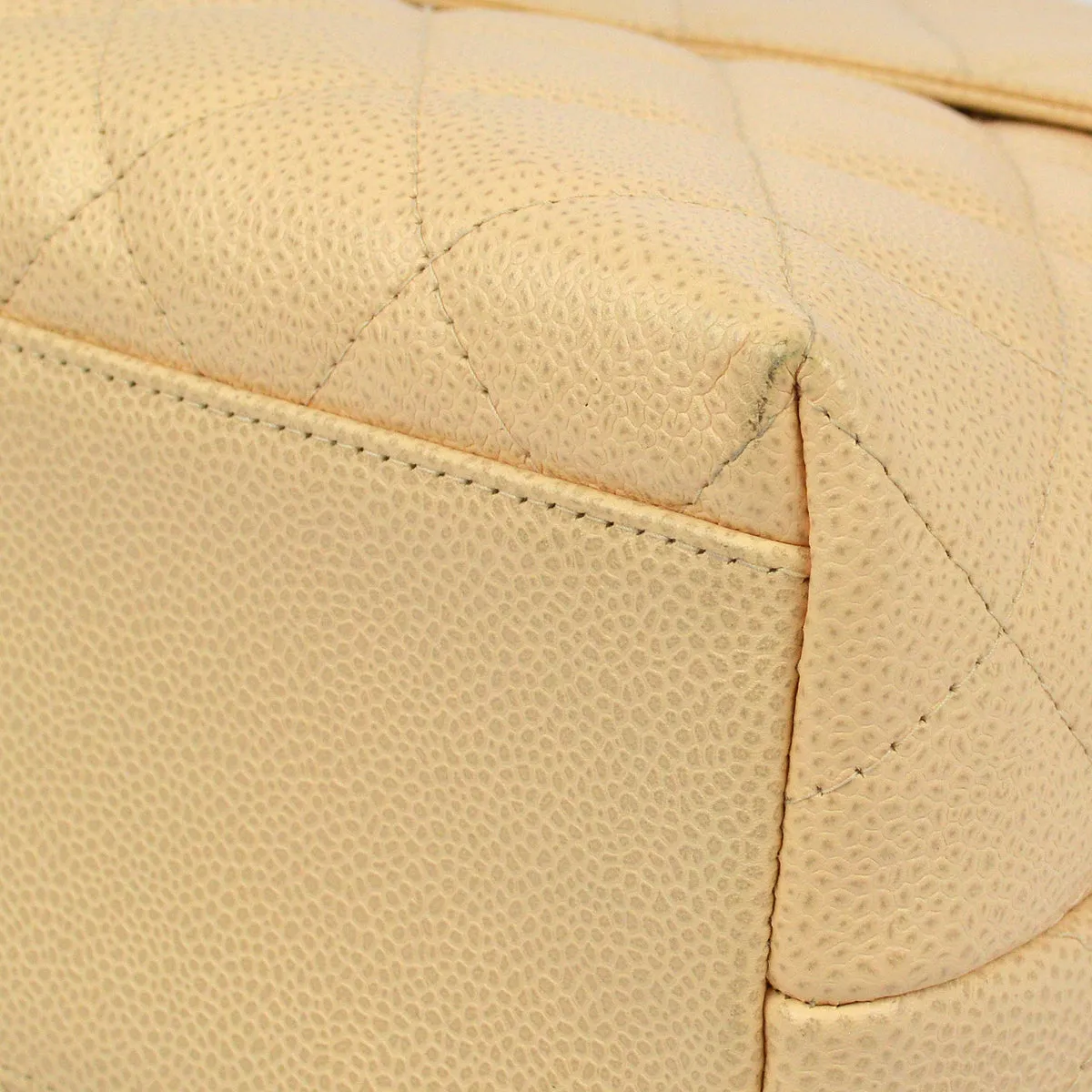 Chanel 2003-2004 Beige Caviar Kelly Handbag