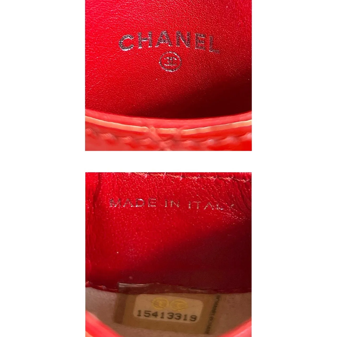 Chanel Bag Red Patent Leather Card Holder