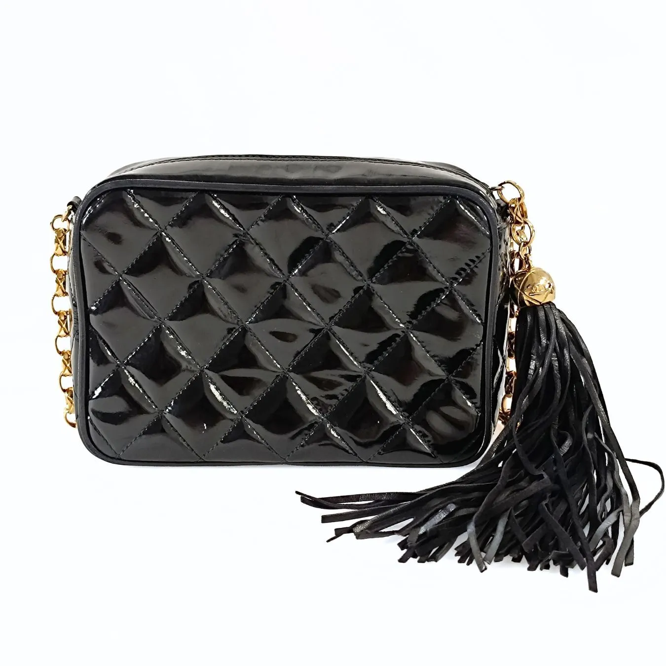 CHANEL Chanel Chanel vintage Camera Matelasse bag in patent leather