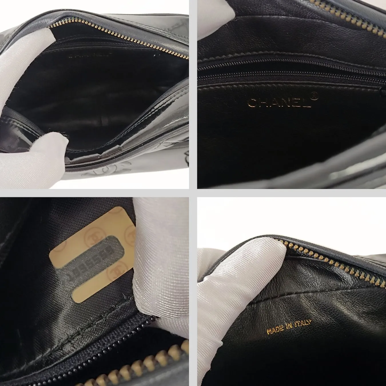 CHANEL Chanel Chanel vintage Camera Matelasse bag in patent leather