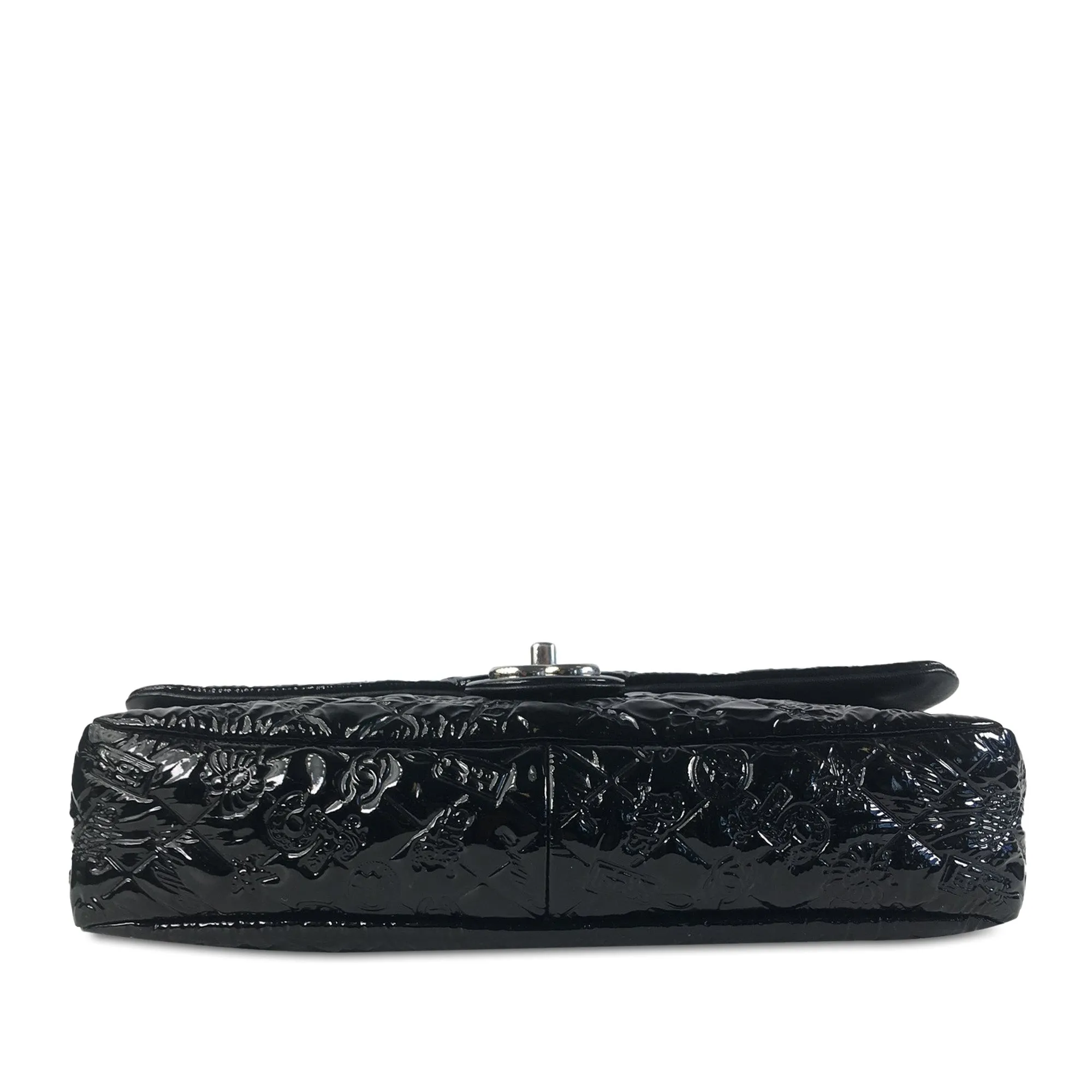 Chanel Jumbo Patent Lucky Symbols Flap Shoulder Bag