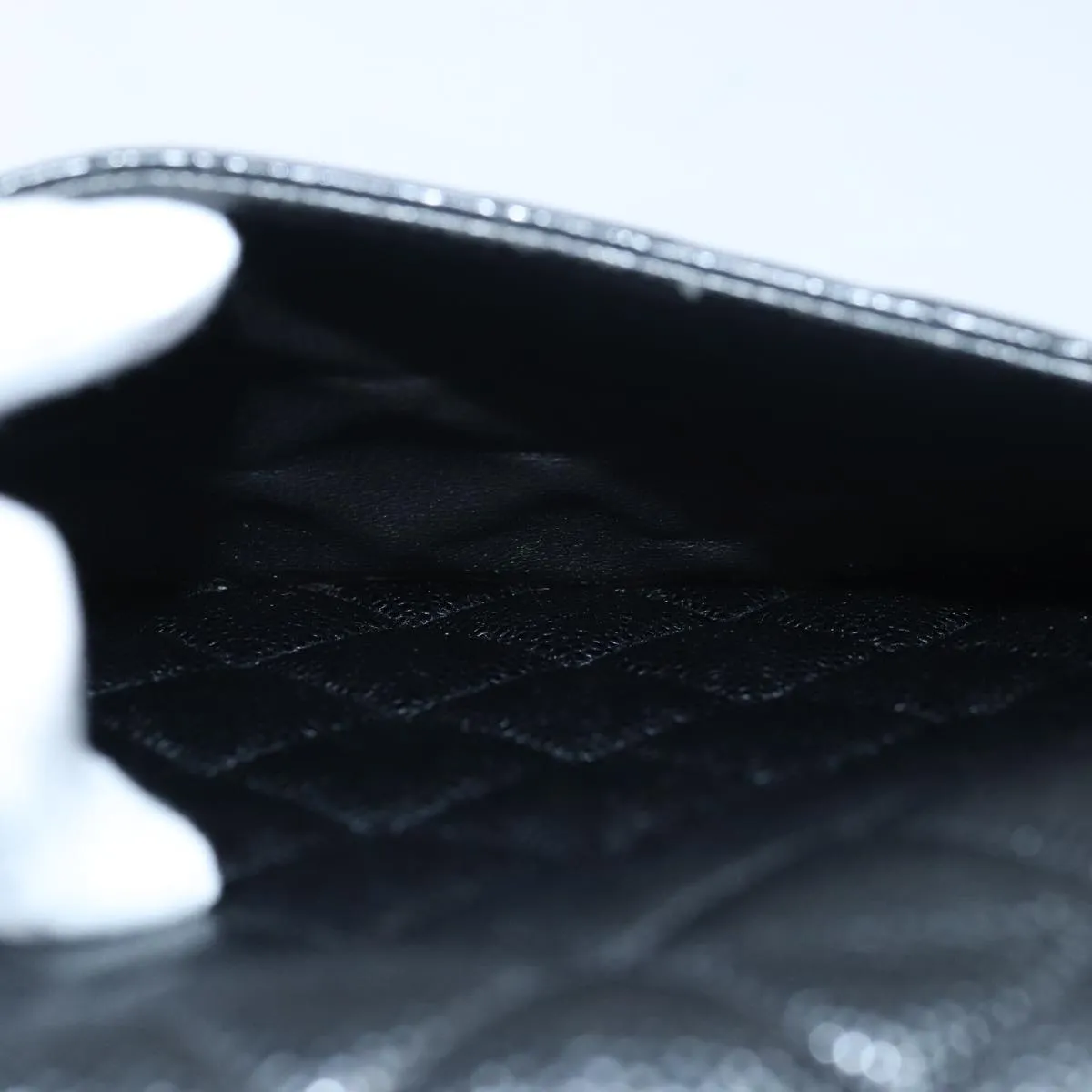 CHANEL Matelasse 30 Turn Lock Chain Bag Caviar Skin Black CC ar11992A