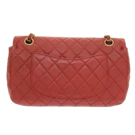 CHANEL Matelasse Chain Shoulder Bag Lamb Skin Valentine Only Pink CC 57072A