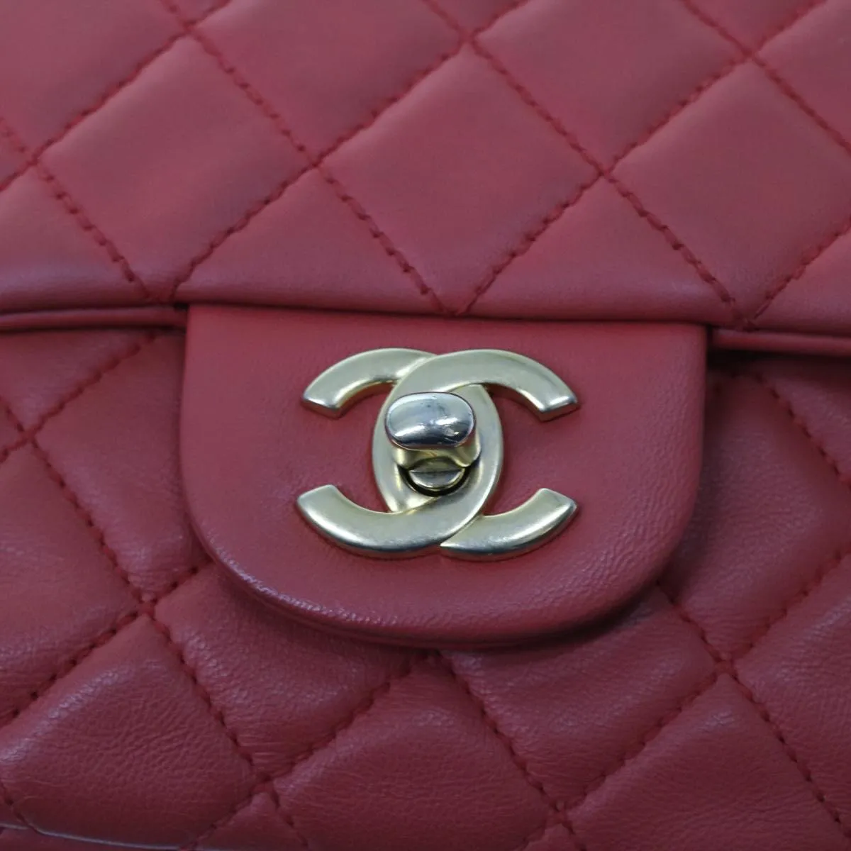 CHANEL Matelasse Chain Shoulder Bag Lamb Skin Valentine Only Pink CC 57072A